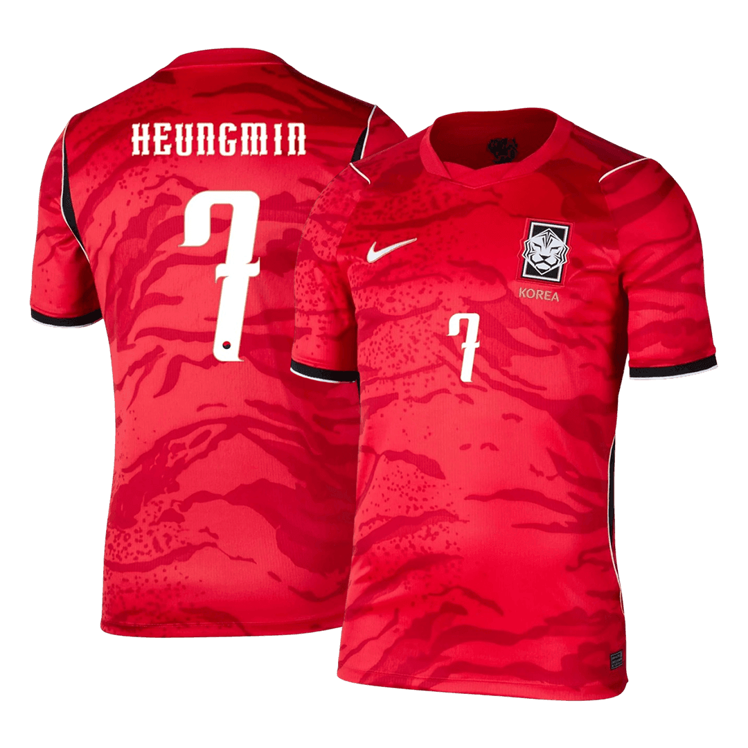 South Korea HEUNG MIN #7 Home World Cup 2026 Jersey Red Men's