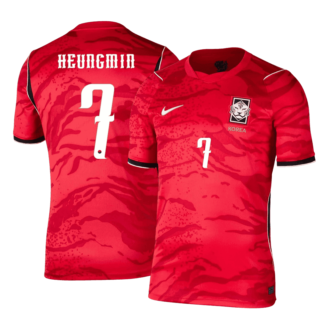 South Korea HEUNG MIN #7 Home World Cup 2026 Jersey Red Men's