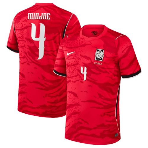 South Korea KIM MIN-JAE #4 Home World Cup 2026 Jersey Red Men's