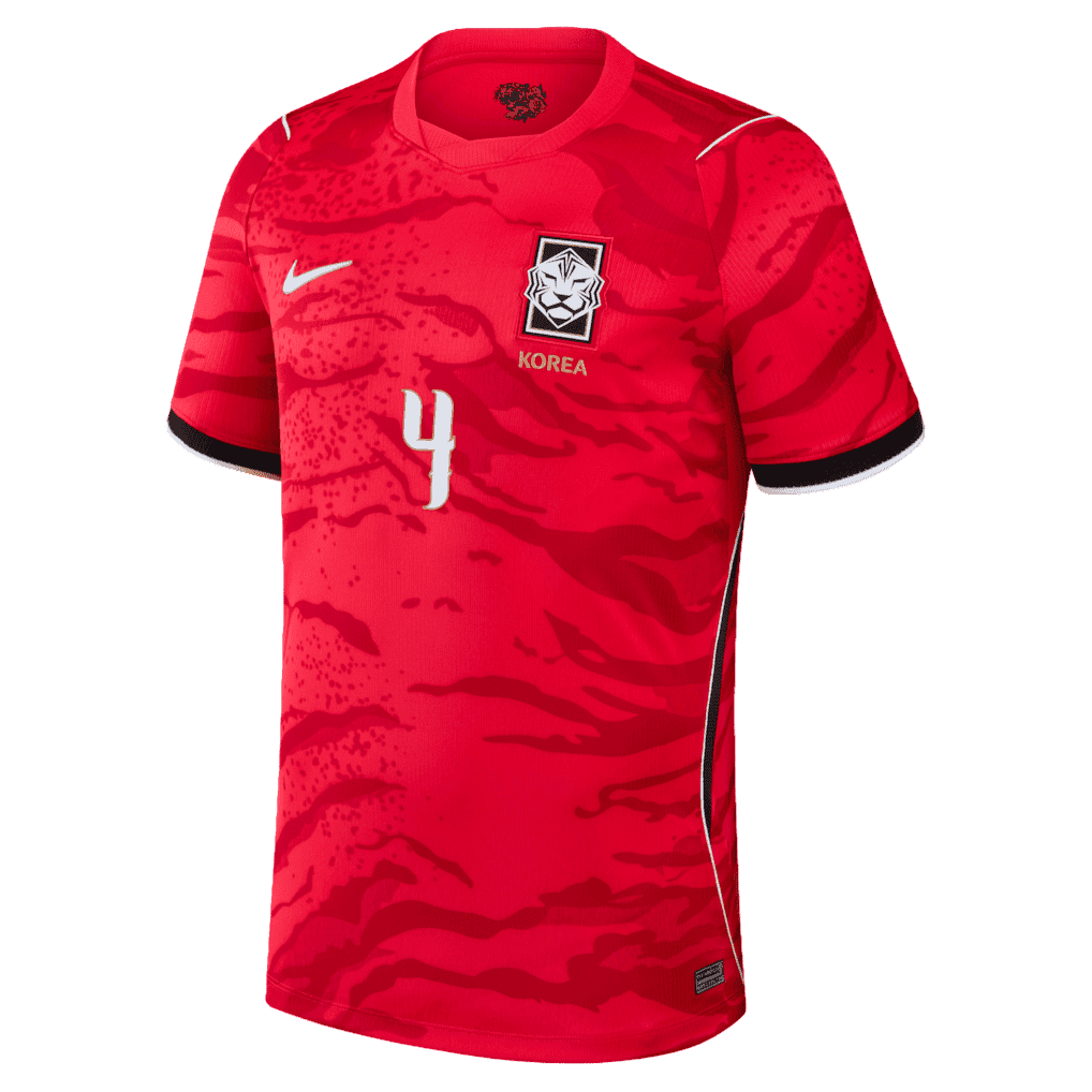 South Korea KIM MIN-JAE #4 Home World Cup 2026 Jersey Red Men's