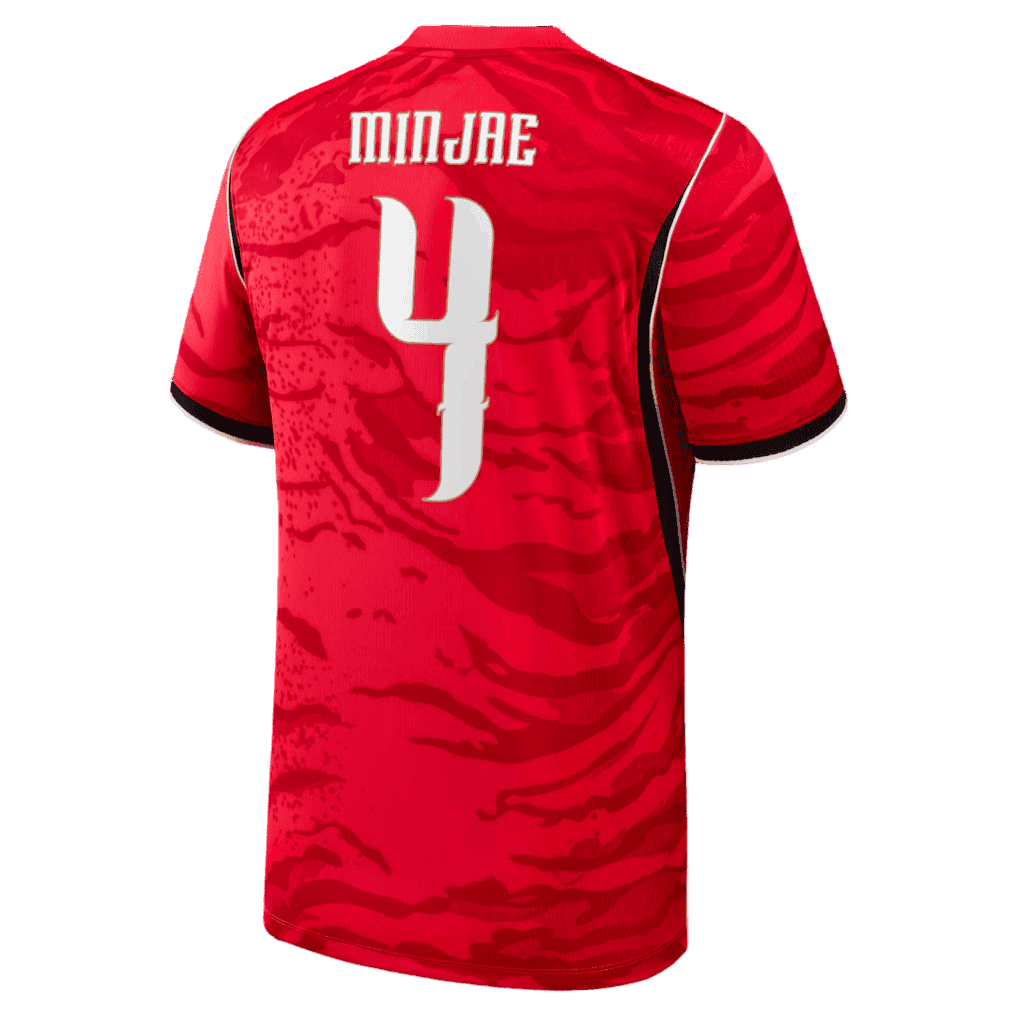 South Korea KIM MIN-JAE #4 Home World Cup 2026 Jersey Red Men's