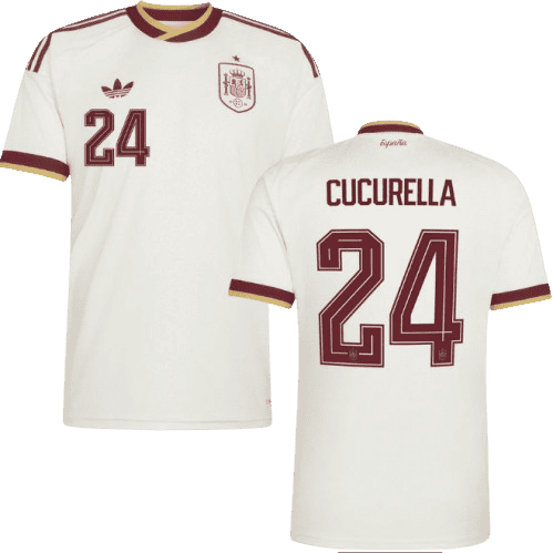 Spain CUCURELLA #24 Away World Cup 2026 Jersey White Men's