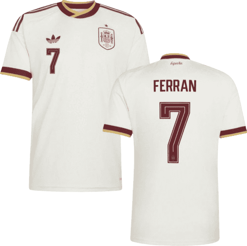 Spain FERRAN #7 Away World Cup 2026 Jersey White Men's