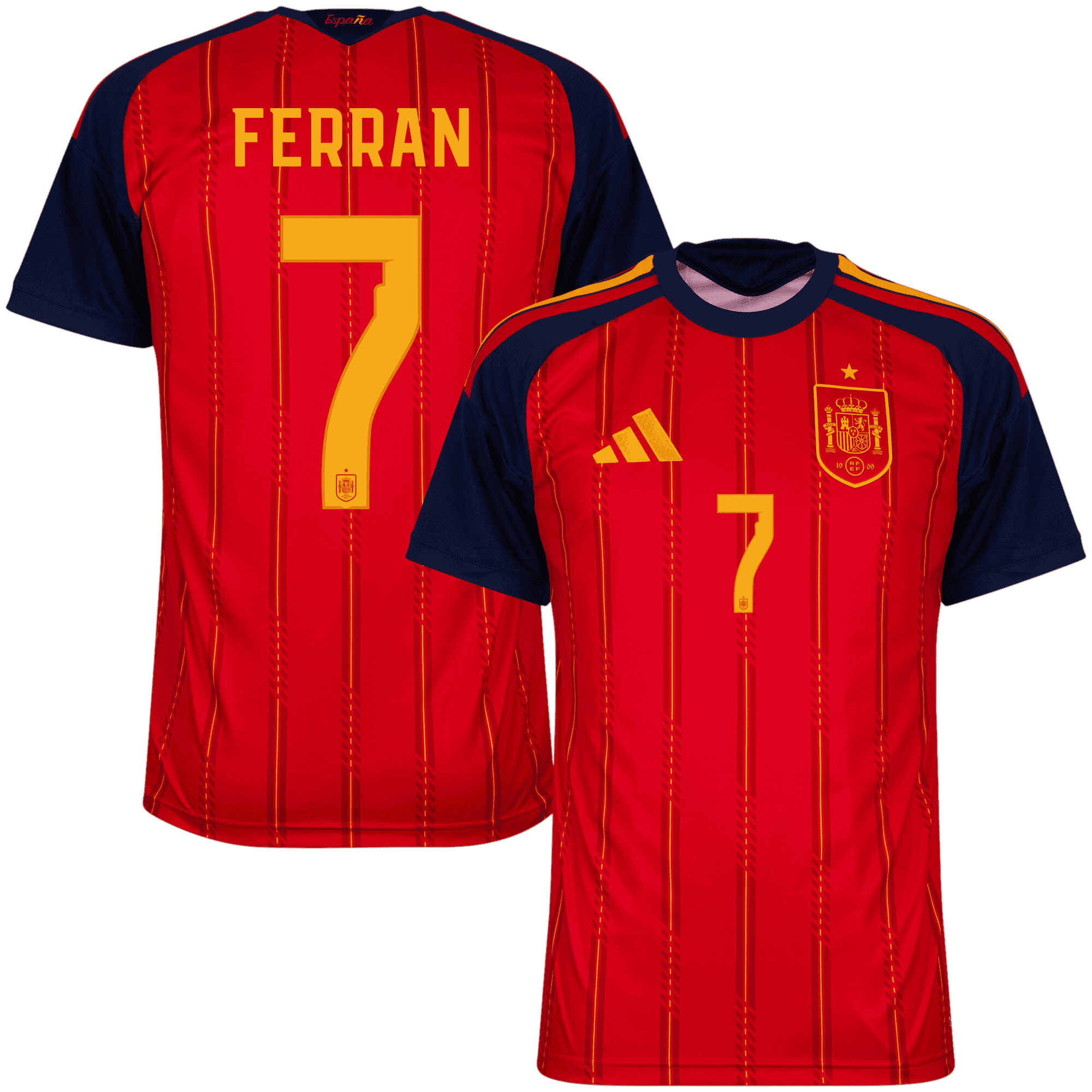 Spain FERRAN #7 Home World Cup 2026 Jersey Red Men's