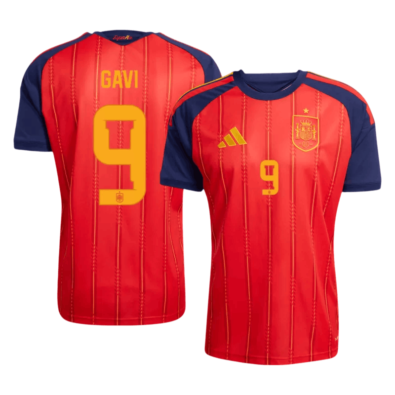 Spain GAVI #9 Home World Cup 2026 Jersey Red Men's