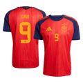 Spain GAVI #9 Home World Cup 2026 Jersey Red Men's