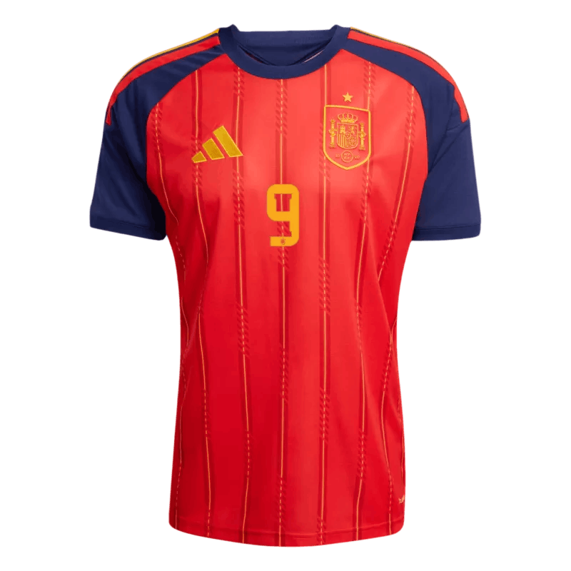 Spain GAVI #9 Home World Cup 2026 Jersey Red Men's