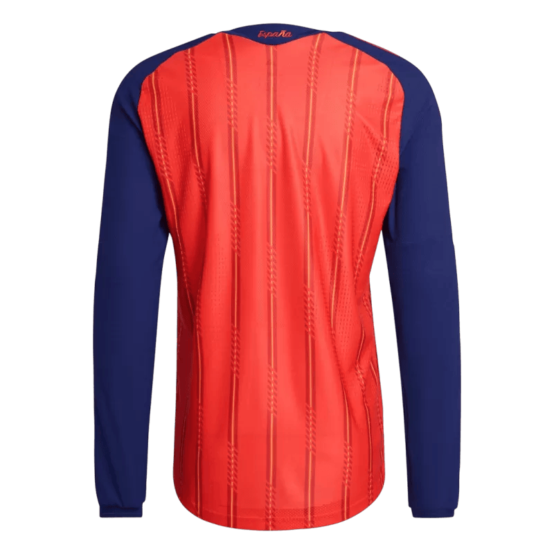 Spain Home World Cup 2026 Long Sleeve Jersey Player's Version Red Men's