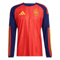 Spain Home World Cup 2026 Long Sleeve Jersey Player's Version Red Men's