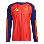 Spain Home World Cup 2026 Long Sleeve Jersey Player's Version Red Men's