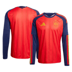 Spain Home World Cup 2026 Long Sleeve Jersey Red Men's