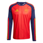 Spain Home World Cup 2026 Long Sleeve Jersey Red Men's