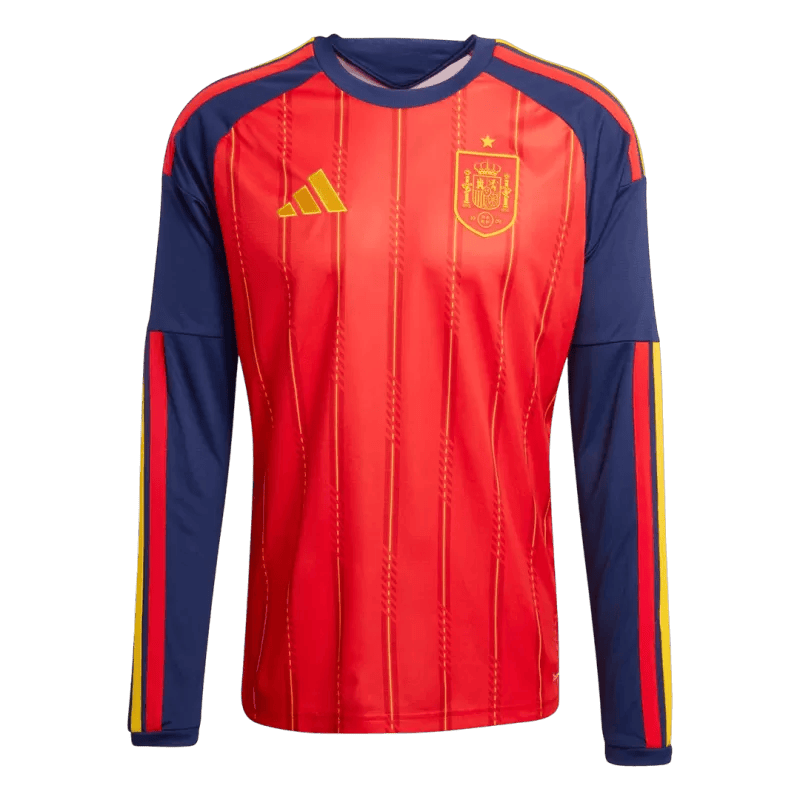 Spain Home World Cup 2026 Long Sleeve Jersey Red Men's