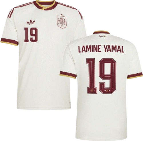 Spain LAMINE YAMAL #19 Away World Cup 2026 Jersey White Men's