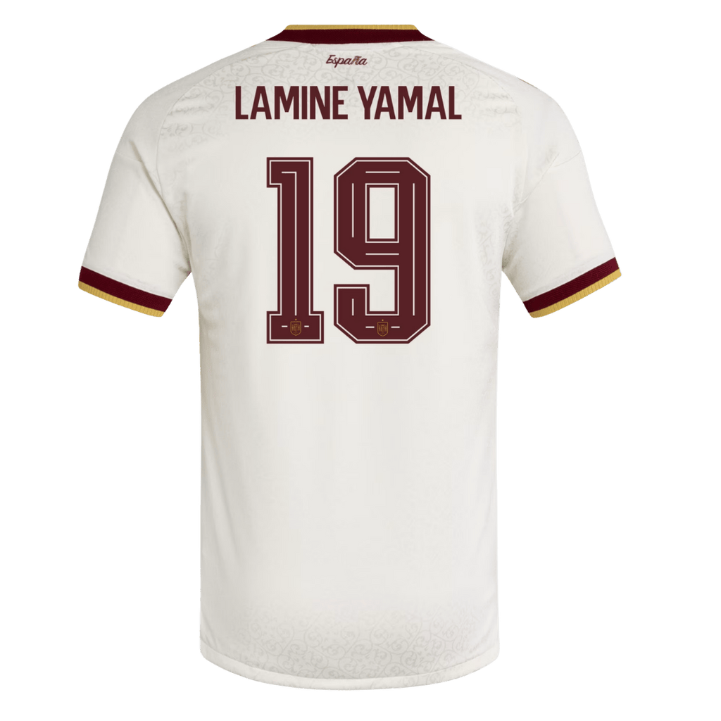 Spain LAMINE YAMAL #19 Home World Cup 2026 Jersey Player's Version White Men's