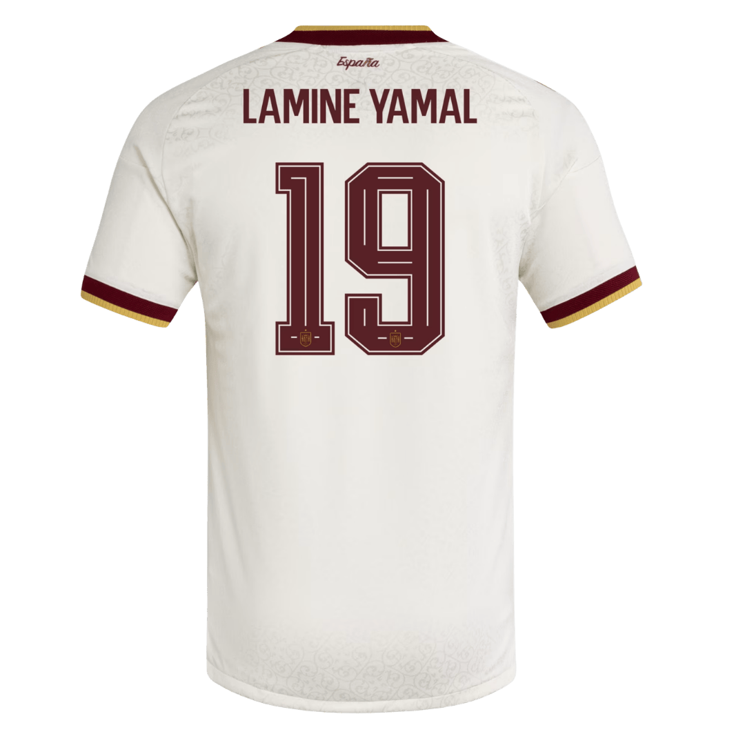 Spain LAMINE YAMAL #19 Home World Cup 2026 Jersey Player's Version White Men's