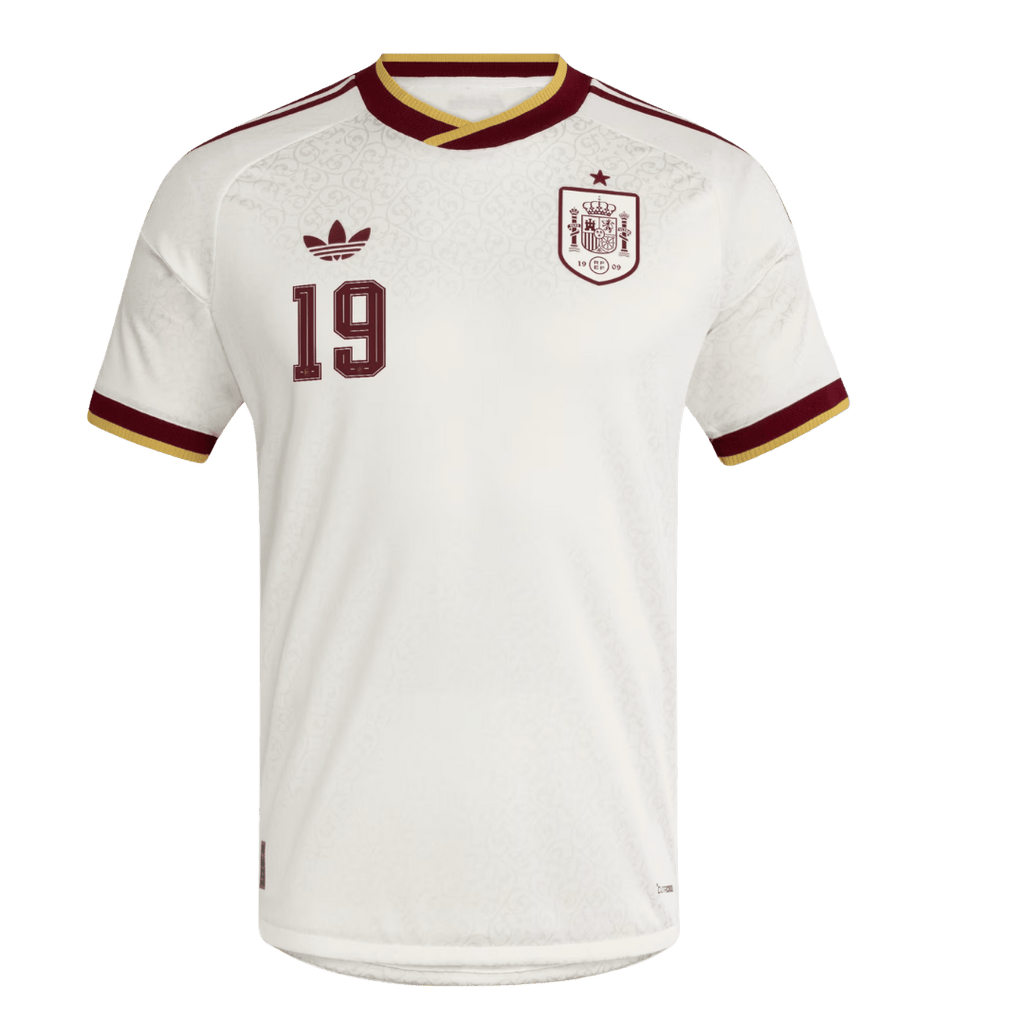 Spain LAMINE YAMAL #19 Home World Cup 2026 Jersey Player's Version White Men's