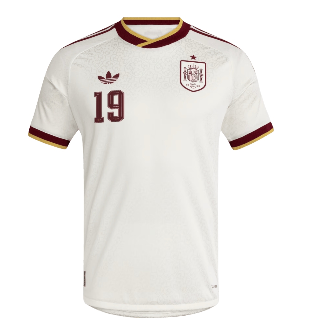 Spain LAMINE YAMAL #19 Home World Cup 2026 Jersey Player's Version White Men's
