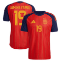 Spain LAMINE YAMAL #19 Home World Cup 2026 Jersey Red Men's