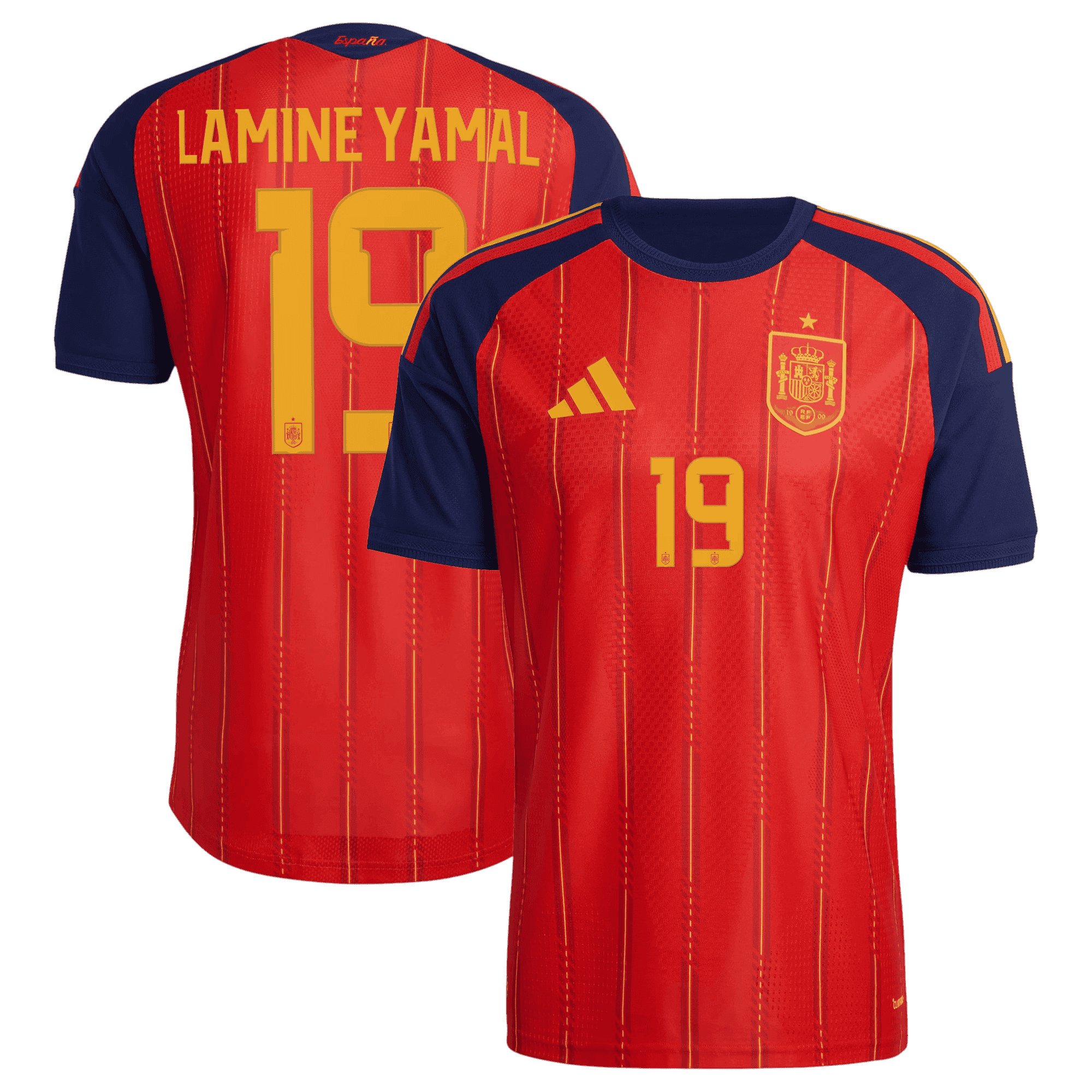 Spain LAMINE YAMAL #19 Home World Cup 2026 Jersey Red Men's