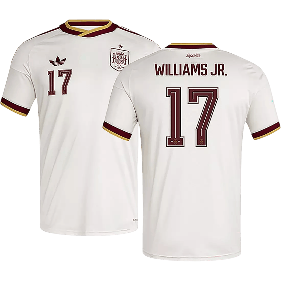 Spain NICO WILLIAMS JR. #17 Away World Cup 2026 Jersey White Men's