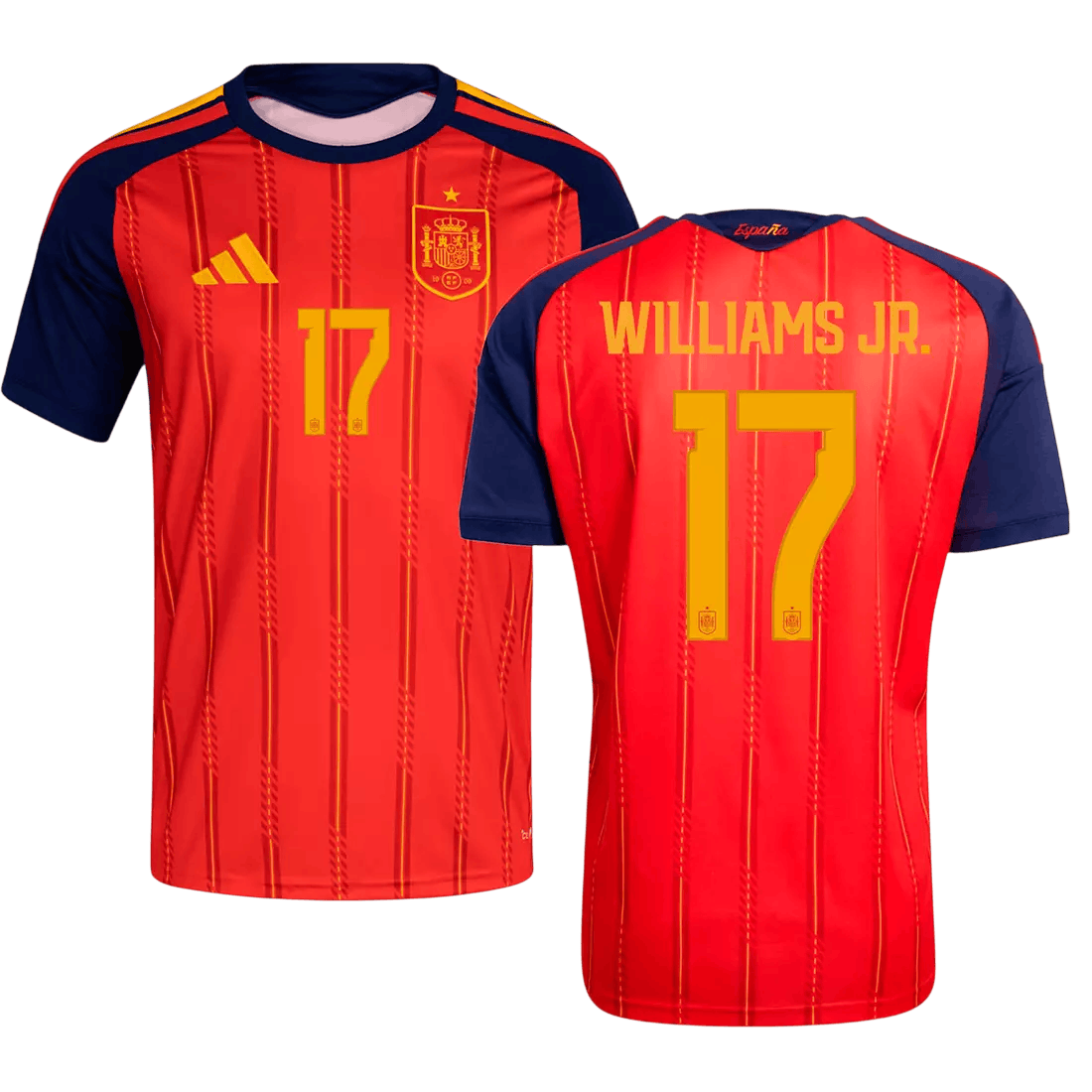 Spain NICO WILLIAMS JR. #17 Home World Cup 2026 Jersey Red Men's