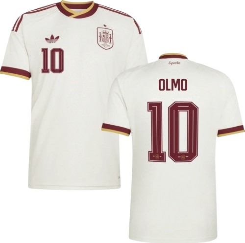Spain OLMO #10 Away World Cup 2026 Jersey White Men's
