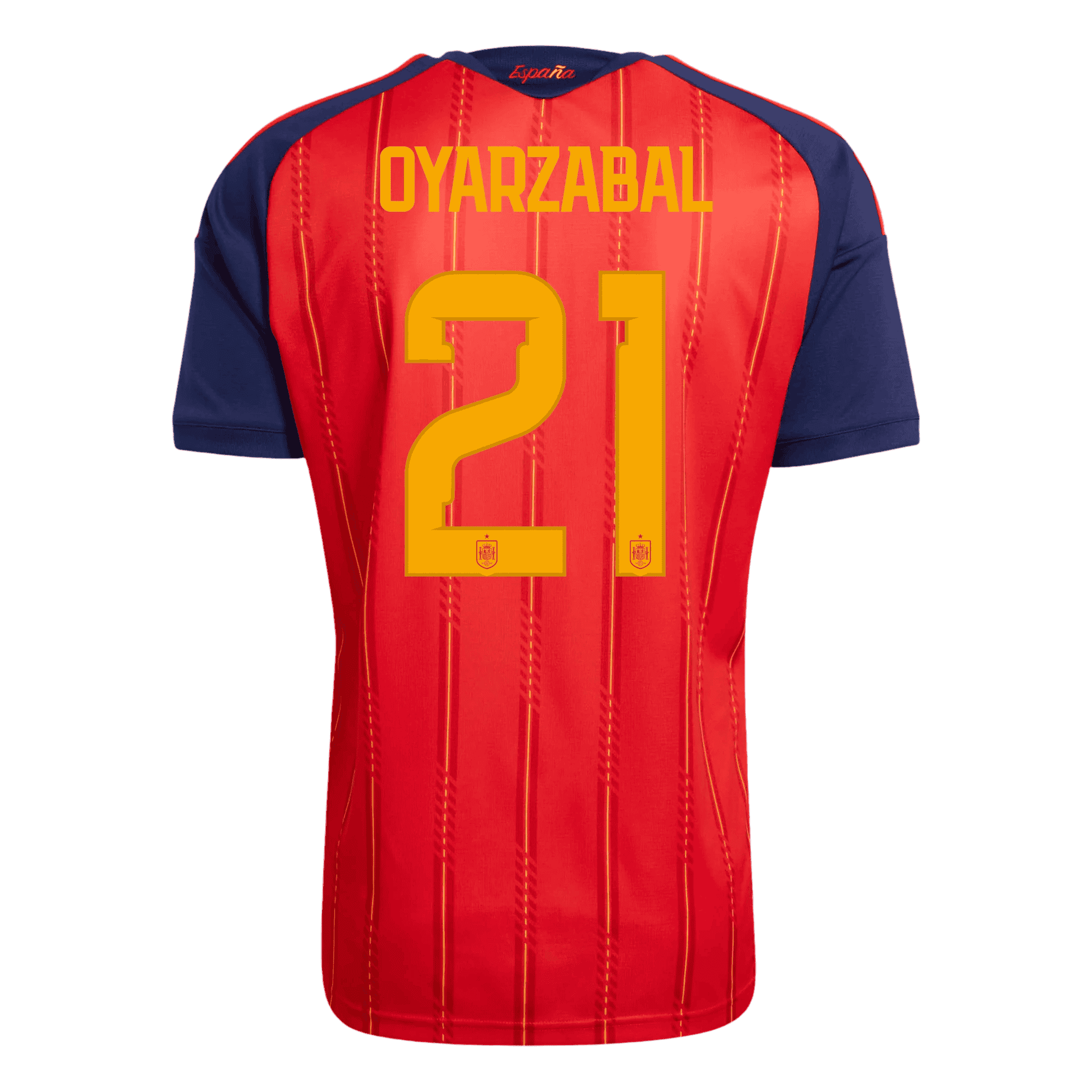 Spain OYARZABAL #21 Home World Cup 2026 Jersey Red Men's