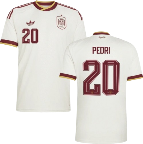 Spain PEDRI #20 Away World Cup 2026 Jersey White Men's