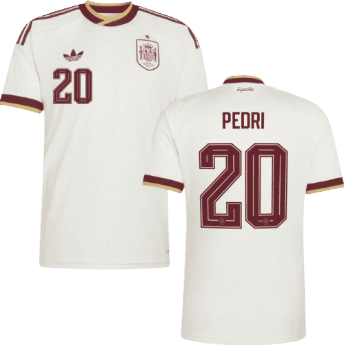 Spain PEDRI #20 Away World Cup 2026 Jersey White Men's