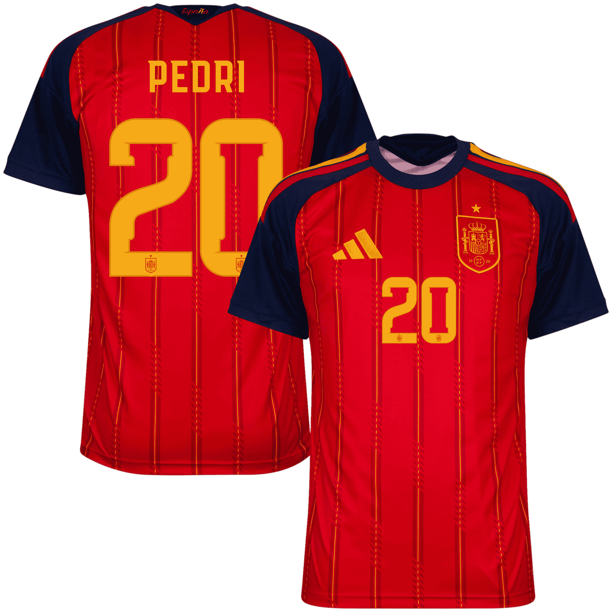 Spain PEDRI #20 Home World Cup 2026 Jersey Red Men's