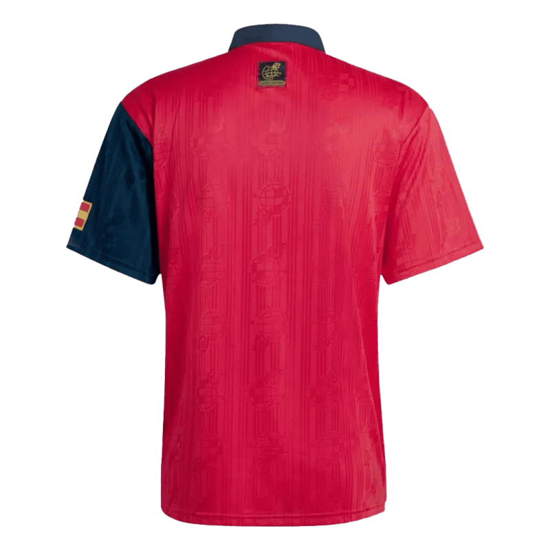 Spain Retro Home Jersey 1996 Red Men's