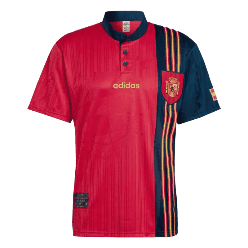 Spain Retro Home Jersey 1996 Red Men's