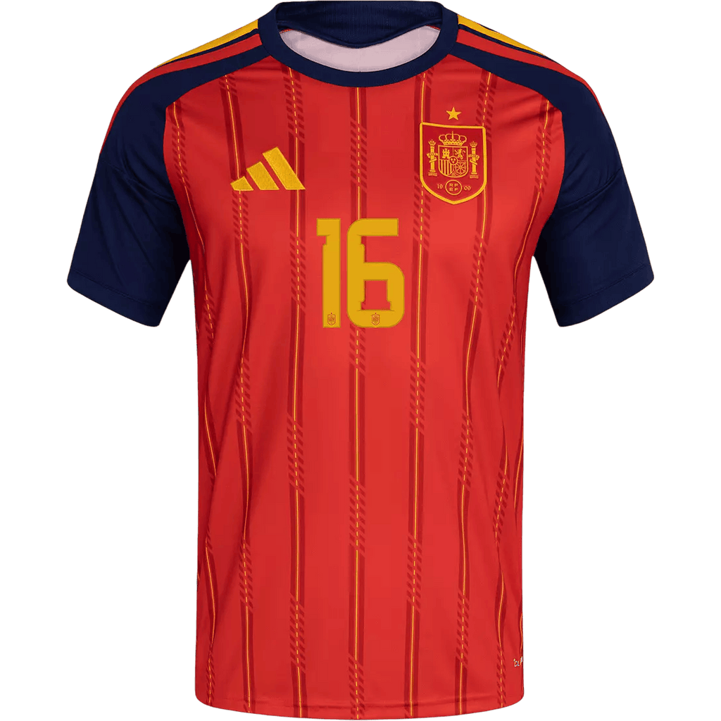 Spain RODRIGO #16 Home World Cup 2026 Jersey Red Men's