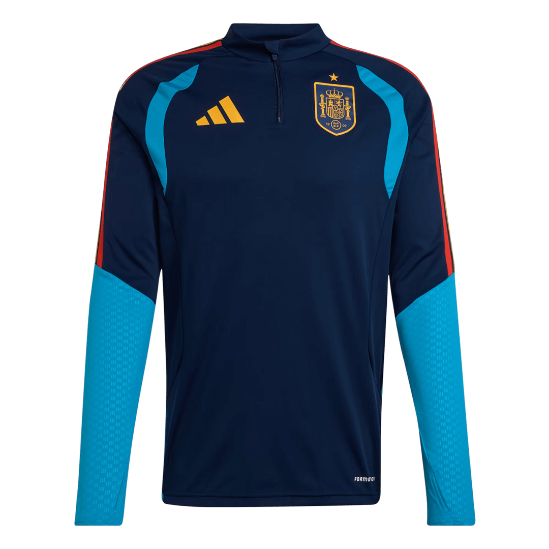 Spain World Cup 2026 Quarter Zip Tracksuit Navy Blue Men's