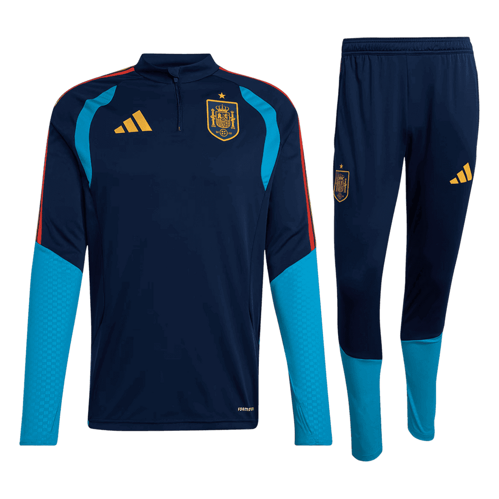 Spain World Cup 2026 Quarter Zip Tracksuit Navy Blue Men's