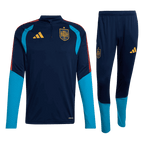 Spain World Cup 2026 Quarter Zip Tracksuit Navy Blue Men's