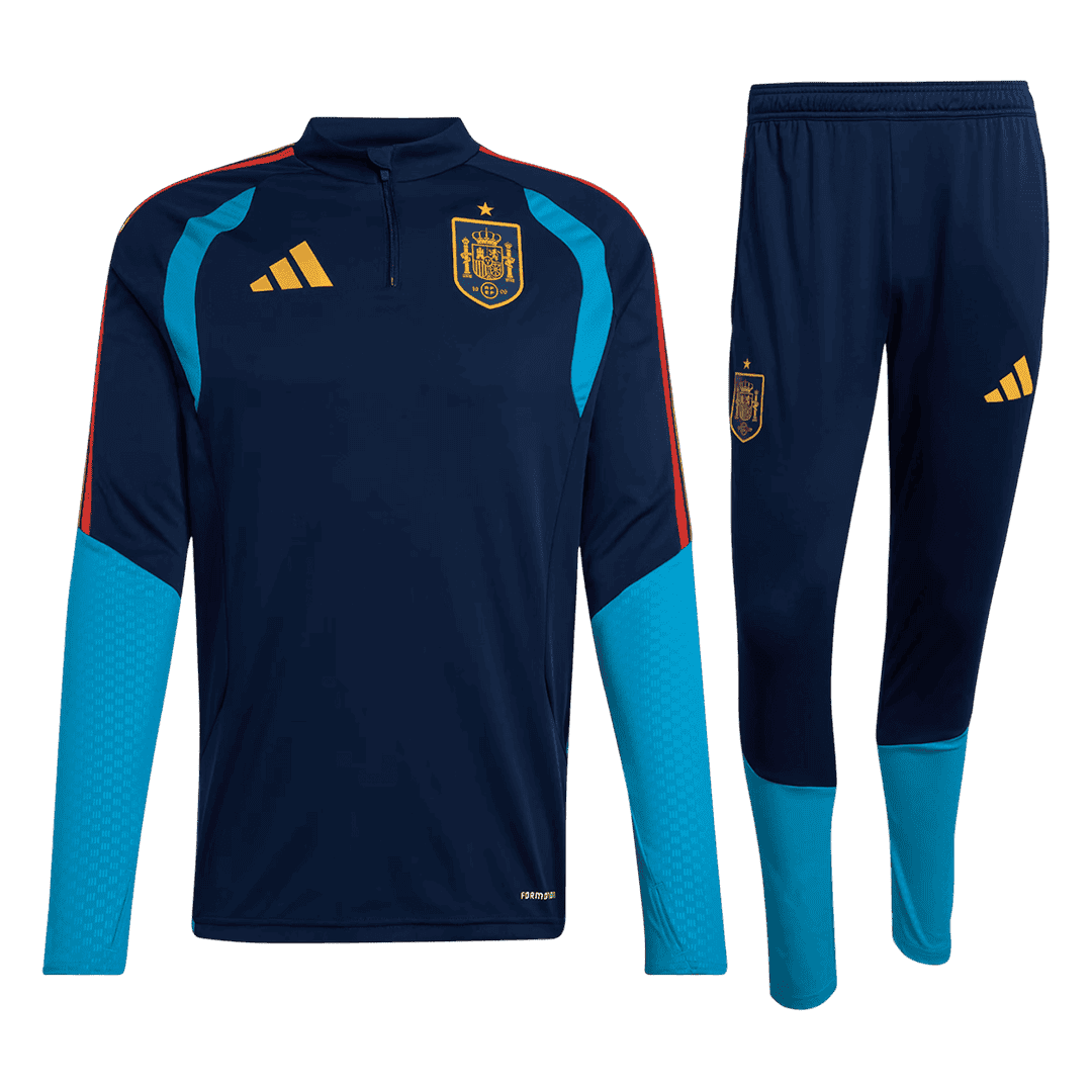 Spain World Cup 2026 Quarter Zip Tracksuit Navy Blue Men's