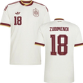 Spain ZUBIMENDI #18 Away World Cup 2026 Jersey White Men's