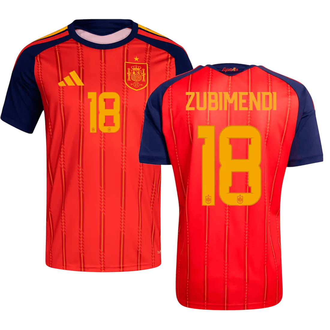 Spain ZUBIMENDI #18 Home World Cup 2026 Jersey Red Men's
