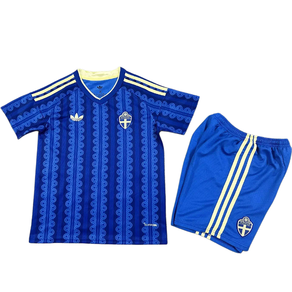 Sweden Away World Cup 2026 Kit Blue Kids
