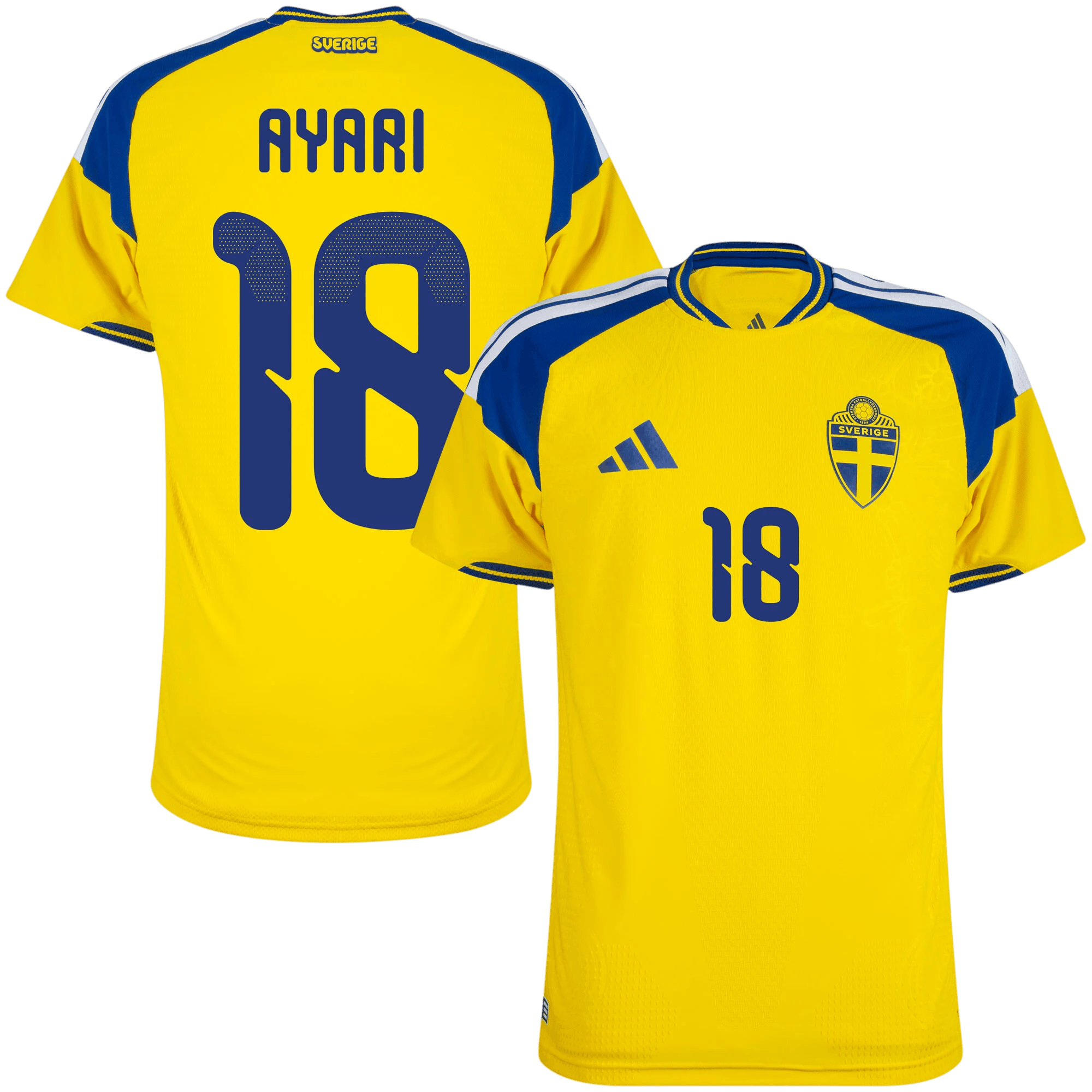 Sweden AYARI #18 Home World Cup 2026 Jersey Player's Version Yellow Men's