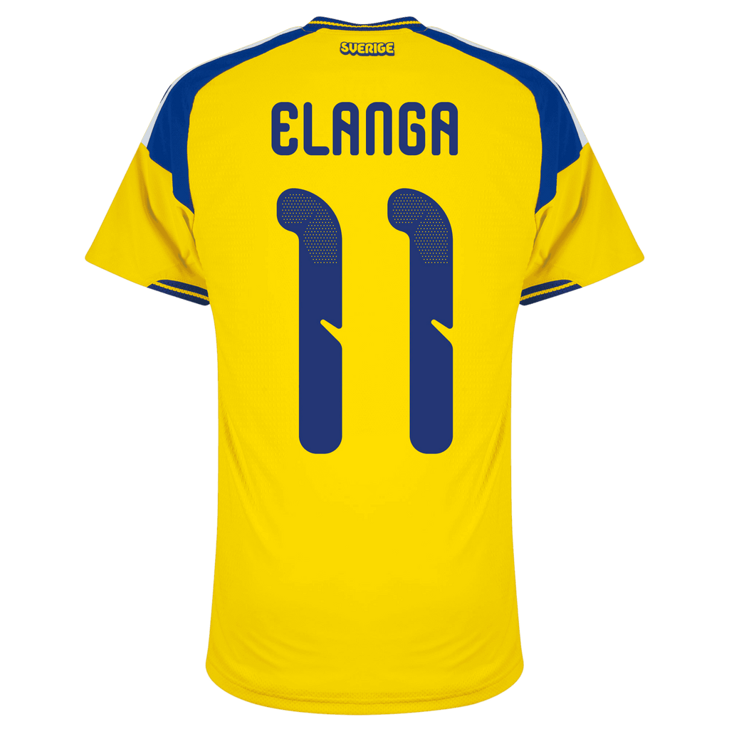 Sweden ELANGA #11 Home World Cup 2026 Jersey Player's Version Yellow Men's