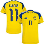 Sweden ELANGA #11 Home World Cup 2026 Jersey Player's Version Yellow Men's