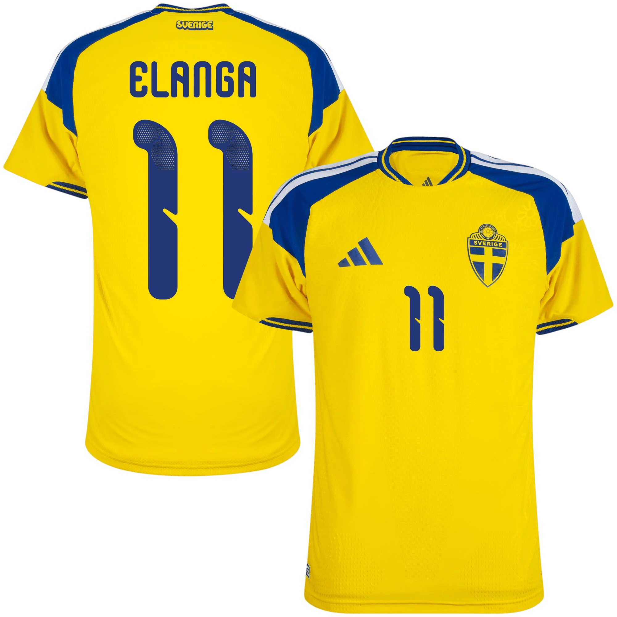 Sweden ELANGA #11 Home World Cup 2026 Jersey Player's Version Yellow Men's