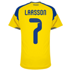 Sweden LARSSON #7 Home World Cup 2026 Jersey Player's Version Yellow Men's