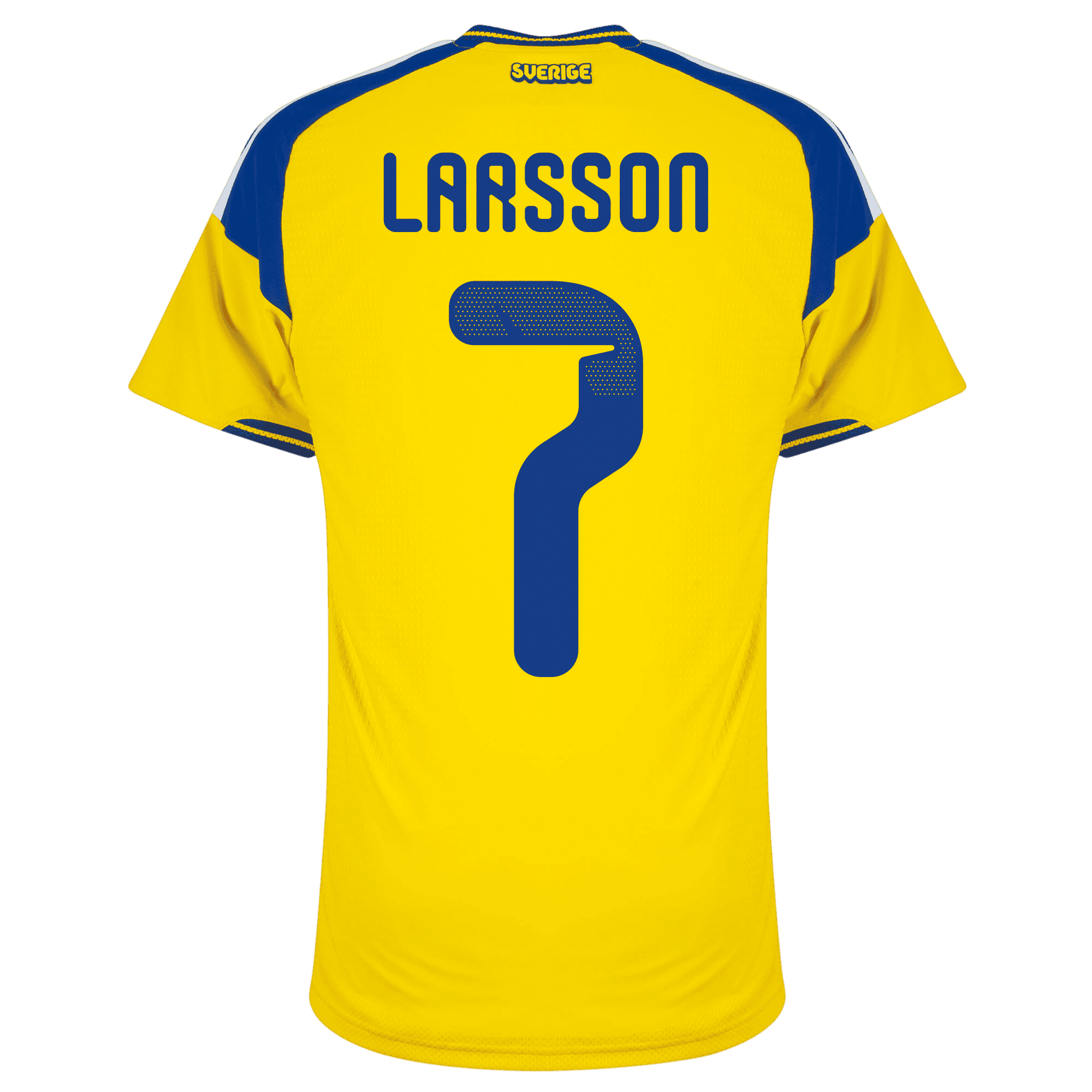 Sweden LARSSON #7 Home World Cup 2026 Jersey Player's Version Yellow Men's