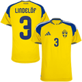 Sweden LINDELÖF #3 Home World Cup 2026 Jersey Player's Version Yellow Men's