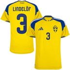 Sweden LINDELÖF #3 Home World Cup 2026 Jersey Player's Version Yellow Men's
