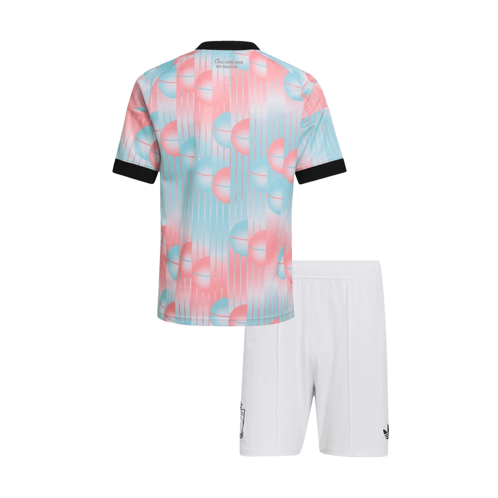 Belgium Away World Cup 2026 Kit Pink & Blue Kids
